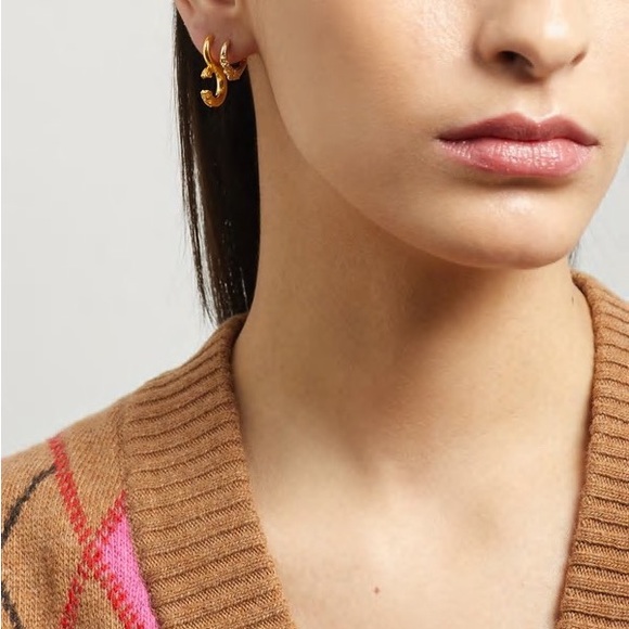 MARIA BLACK Gold Tula Broken Infinity Hoop Earring - Picture 12 of 16